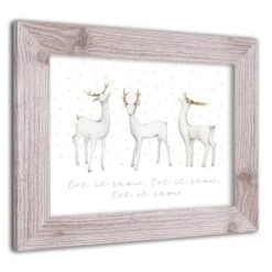 Designs Direct 14" X 11" Snow Reindeers Western White Framed Print 8 Designs Direct 14" X 11" Snow Reindeers Western White Framed Print -Christmas Designers Store D518645S 2