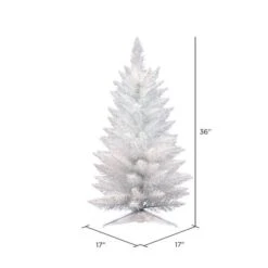 2.5ft. Unlit Sparkle White Spruce Artificial Christmas Tree -Christmas Designers Store D522189S 4
