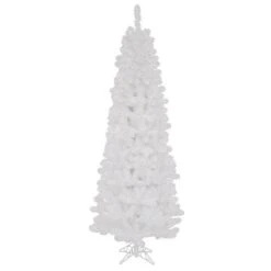 6.5ft. Pre-Lit Sparkle White Spruce Artificial Christmas Tree, Clear Dura-Lit Lights