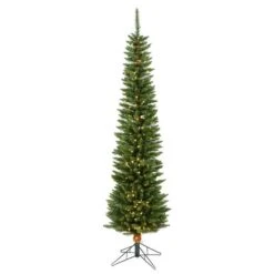 5.5ft. Pre-Lit Durham Pole Pine Artificial Christmas Tree, Warm White Dura-Lit® LED Lights