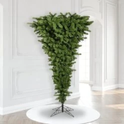 7.5ft. Unlit Green Upside Down Artificial Christmas Tree -Christmas Designers Store D522229S 2