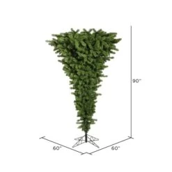 7.5ft. Unlit Green Upside Down Artificial Christmas Tree -Christmas Designers Store D522229S 4