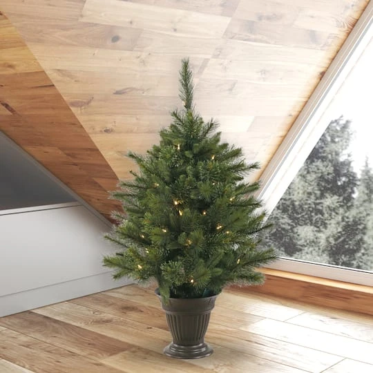 3.5ft. Pre-Lit Cashmere Pine Artificial Christmas Tree, Clear LED Lights 5 3.5ft. Pre-Lit Cashmere Pine Artificial Christmas Tree, Clear LED Lights - Image 3