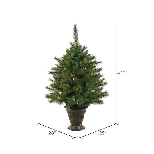 3.5ft. Pre-Lit Cashmere Pine Artificial Christmas Tree, Clear LED Lights 6 3.5ft. Pre-Lit Cashmere Pine Artificial Christmas Tree, Clear LED Lights - Image 4