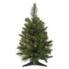 2ft. Pre-Lit Cashmere Pine Artificial Christmas Tree, Multicolor LED Lights 2 2ft. Pre-Lit Cashmere Pine Artificial Christmas Tree, Multicolor LED Lights -Christmas Designers Store D522313S 1