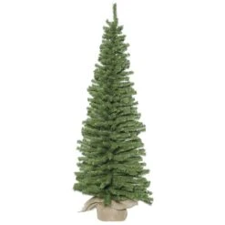 18" Unlit Pine Artificial Christmas Tree In Burlap Base