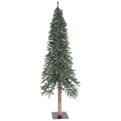 8ft. Unlit Natural Bark Alpine Artificial Christmas Tree
