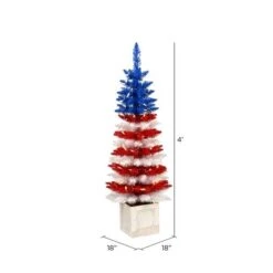 4ft. Pre-Lit Centennial Pine Artificial Christmas Tree In White Planter, Warm White LED Lights -Christmas Designers Store D522455S 4