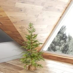 3ft. Unlit Cedar With Pinecones Artificial Christmas Tree In Burlap Base -Christmas Designers Store D522482S 2