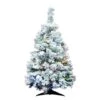 3ft. Pre-Lit Flocked Alaskan Pine Artificial Christmas Tree, Multicolor Dura-Lit® LED Lights 2 3ft. Pre-Lit Flocked Alaskan Pine Artificial Christmas Tree, Multicolor Dura-Lit® LED Lights -Christmas Designers Store D522486S 1