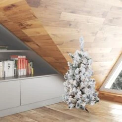 3ft. Pre-Lit Flocked Alaskan Pine Artificial Christmas Tree, Clear Dura-Lit® Lights 10 3ft. Pre-Lit Flocked Alaskan Pine Artificial Christmas Tree, Clear Dura-Lit® Lights -Christmas Designers Store D522496S 2