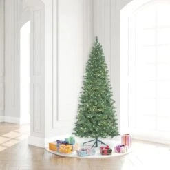 6.5ft. Pre-Lit Oregon Fir Artificial Christmas Tree, Warm White LED Lights 9 6.5ft. Pre-Lit Oregon Fir Artificial Christmas Tree, Warm White LED Lights -Christmas Designers Store D522498S 2