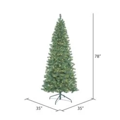 6.5ft. Pre-Lit Oregon Fir Artificial Christmas Tree, Warm White LED Lights 11 6.5ft. Pre-Lit Oregon Fir Artificial Christmas Tree, Warm White LED Lights -Christmas Designers Store D522498S 4