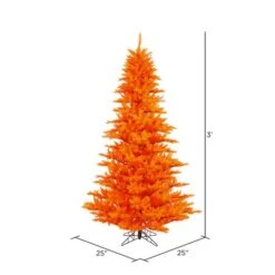 3ft. Unlit Orange Fir Artificial Christmas Tree 7 3ft. Unlit Orange Fir Artificial Christmas Tree -Christmas Designers Store D522574S 2