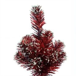 2ft. Unlit Dark Red Tinsel Artificial Christmas Tree -Christmas Designers Store D522577S 3