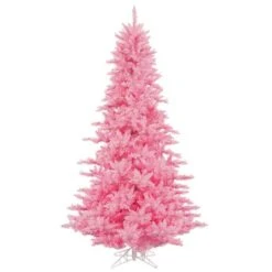3ft. Pre-Lit Pink Fir Artificial Christmas Tree, Pink Lights -Christmas Designers Store D522578S 1 1