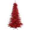 3ft. Unlit Red Tinsel Fir Artificial Christmas Tree -Christmas Designers Store D522582S 1