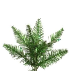 3ft. Pre-Lit Green Tinsel Fir Artificial Christmas Tree, Green Lights -Christmas Designers Store D522585S 2