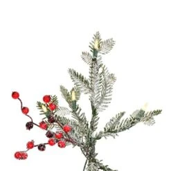 5.5ft Pre-Lit Frosted Berry Potted Pine Artificial Christmas Tree, Warm White Dura-Lit LED Lights -Christmas Designers Store D522617S 3