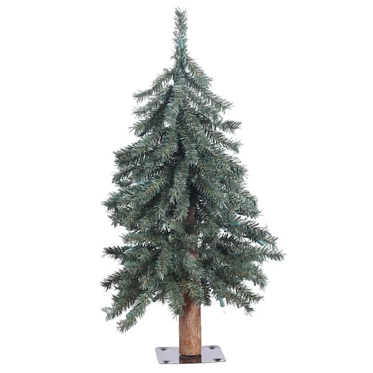 2ft. Unlit Natural Bark Alpine Artificial Christmas Tree 3 2ft. Unlit Natural Bark Alpine Artificial Christmas Tree