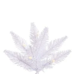3ft. Pre-Lit White Fir Artificial Christmas Tree, Warm White LED Lights -Christmas Designers Store D522681S 2
