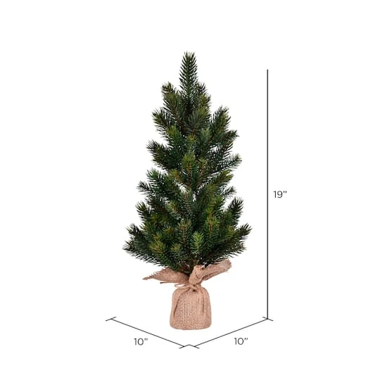 19" Unlit Balsam Fir Sapling Artificial Christmas Tree 5 19" Unlit Balsam Fir Sapling Artificial Christmas Tree - Image 3