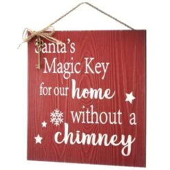 10" Santa’s Key Door Sign