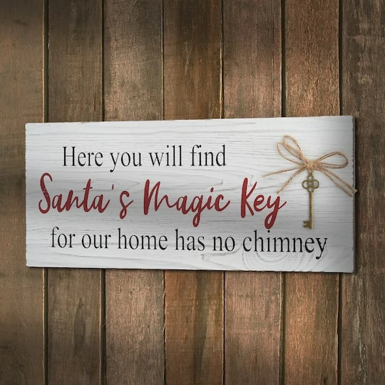 16" Santa’s Key Tabletop Sign 5 16" Santa’s Key Tabletop Sign - Image 3