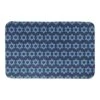 Designs Direct Blue Star Of David Pattern Bath Mat, 34" X 21"