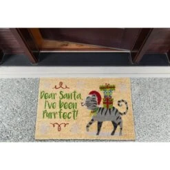 DII® Dear Santa, I've Been Purrfect Doormat 15 DII® Dear Santa, I've Been Purrfect Doormat -Christmas Designers Store D539794S 7
