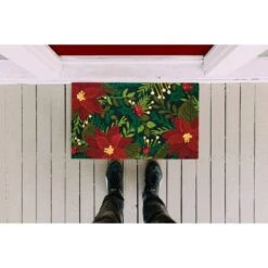 DII® Poinsettias Doormat -Christmas Designers Store D539804S 5