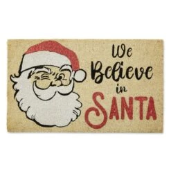 DII® We Believe In Santa Glitter Doormat -Christmas Designers Store D539815S 1 1