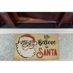 DII® We Believe In Santa Glitter Doormat -Christmas Designers Store D539815S 6