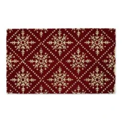 DII® Snowflake Lattice Doormat -Christmas Designers Store D539819S 1 1