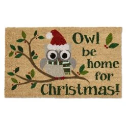 DII® Owl Be Home For Christmas Doormat 10 DII® Owl Be Home For Christmas Doormat -Christmas Designers Store D539821S 1 1