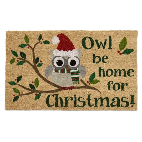 DII® Owl Be Home For Christmas Doormat 4 DII® Owl Be Home For Christmas Doormat - Image 2
