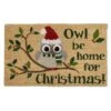 DII® Owl Be Home For Christmas Doormat -Christmas Designers Store D539821S 1