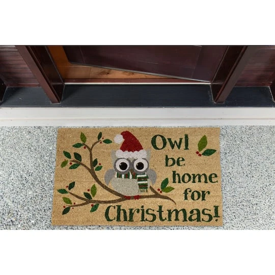 DII® Owl Be Home For Christmas Doormat 5 DII® Owl Be Home For Christmas Doormat - Image 3