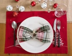 DII® Embroidered Snowman Placemats, 4ct. 15 DII® Embroidered Snowman Placemats, 4ct. -Christmas Designers Store D540026S 2