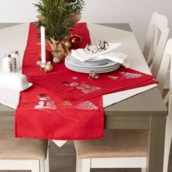 DII® Embroidered Snowman Placemats, 4ct. 18 DII® Embroidered Snowman Placemats, 4ct. -Christmas Designers Store D540026S 5