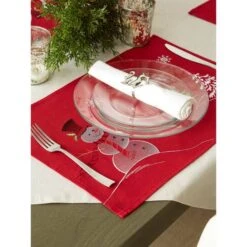 DII® Embroidered Snowman Placemats, 4ct. 19 DII® Embroidered Snowman Placemats, 4ct. -Christmas Designers Store D540026S 6