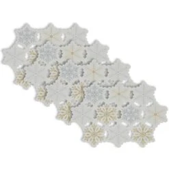DII® Embroidered Snowflake Placemats, 4ct.