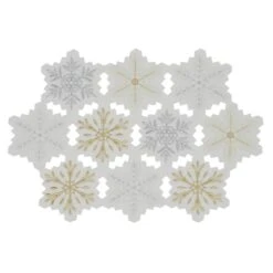 DII® Embroidered Snowflake Placemats, 4ct. -Christmas Designers Store D540029S 4