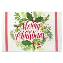 DII® Merry Christmas Print Placemats, 6ct. -Christmas Designers Store D540030S 4