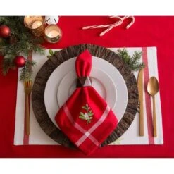 DII® Merry Christmas Print Placemats, 6ct. -Christmas Designers Store D540030S 5