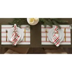 DII® Joyful Snowflakes Jacquard Placemats, 4ct. -Christmas Designers Store D540031S 7
