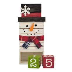 DII® Square Snowman Tabletop Block Calendar 13 DII® Square Snowman Tabletop Block Calendar -Christmas Designers Store D540038S 2