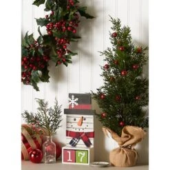 DII® Square Snowman Tabletop Block Calendar 16 DII® Square Snowman Tabletop Block Calendar -Christmas Designers Store D540038S 5