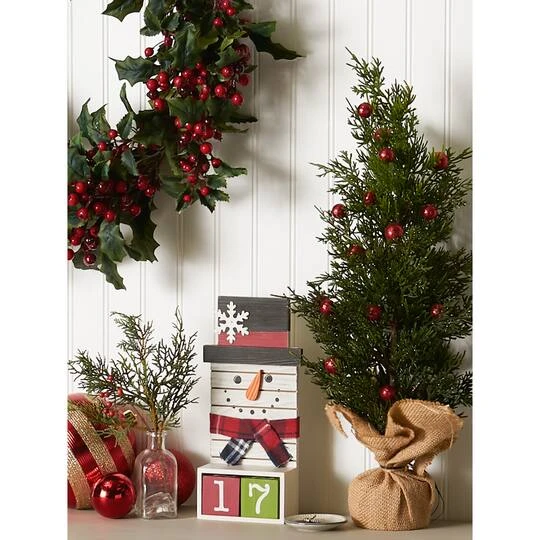 DII® Square Snowman Tabletop Block Calendar 8 DII® Square Snowman Tabletop Block Calendar - Image 6