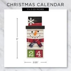 DII® Square Snowman Tabletop Block Calendar 17 DII® Square Snowman Tabletop Block Calendar -Christmas Designers Store D540038S 6